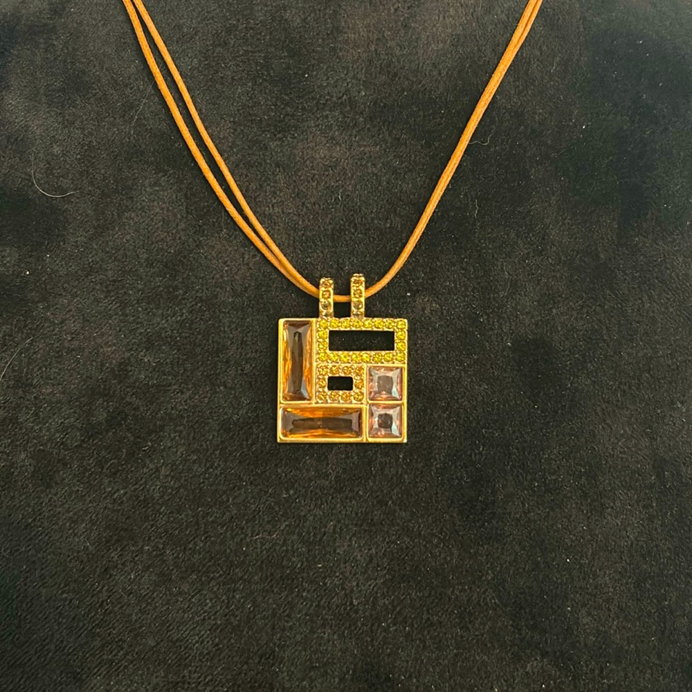 EUC brown necklaces from Swarovski